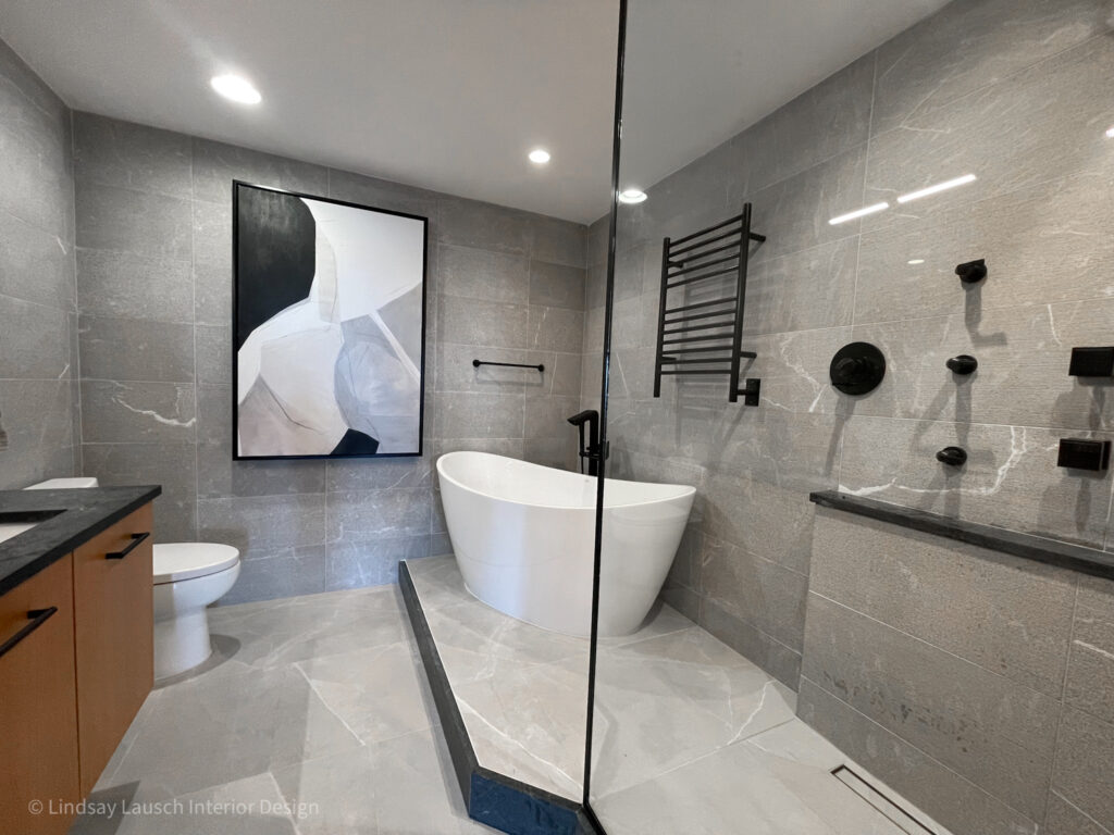 Bathroom Renovation, Natural Stone, Soapstone, Limestone, Custom Bathroom, Luxury Bathroom, Freestanding Tub, Spa Shower, Interior Design, Custom Interior
